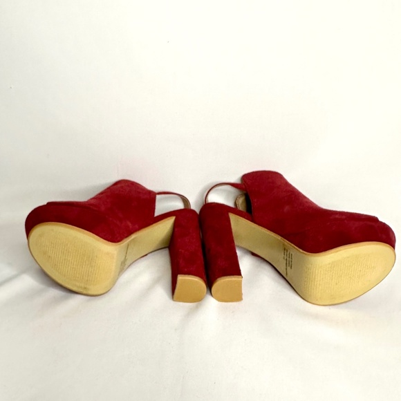 Cathy Jean Sling Back Platform Chunky Heels - Picture 7 of 7